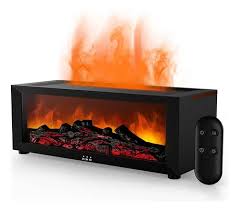 Humidificador Difusor con Efecto Llama de Chimenea LED