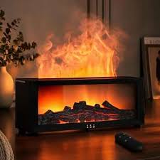 Humidificador Difusor con Efecto Llama de Chimenea LED