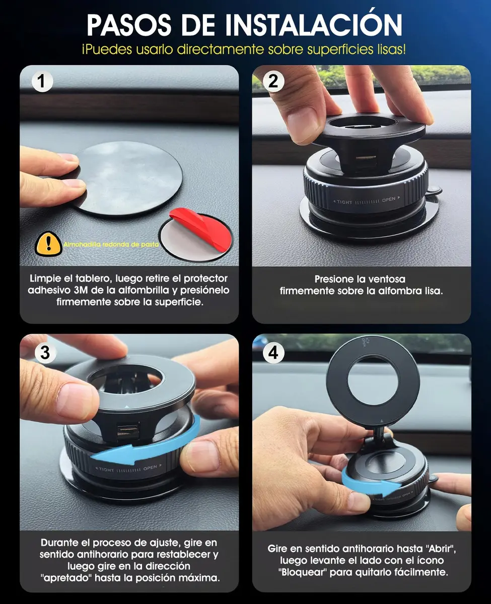 Soporte Magnético Giratorio para Celular en Auto