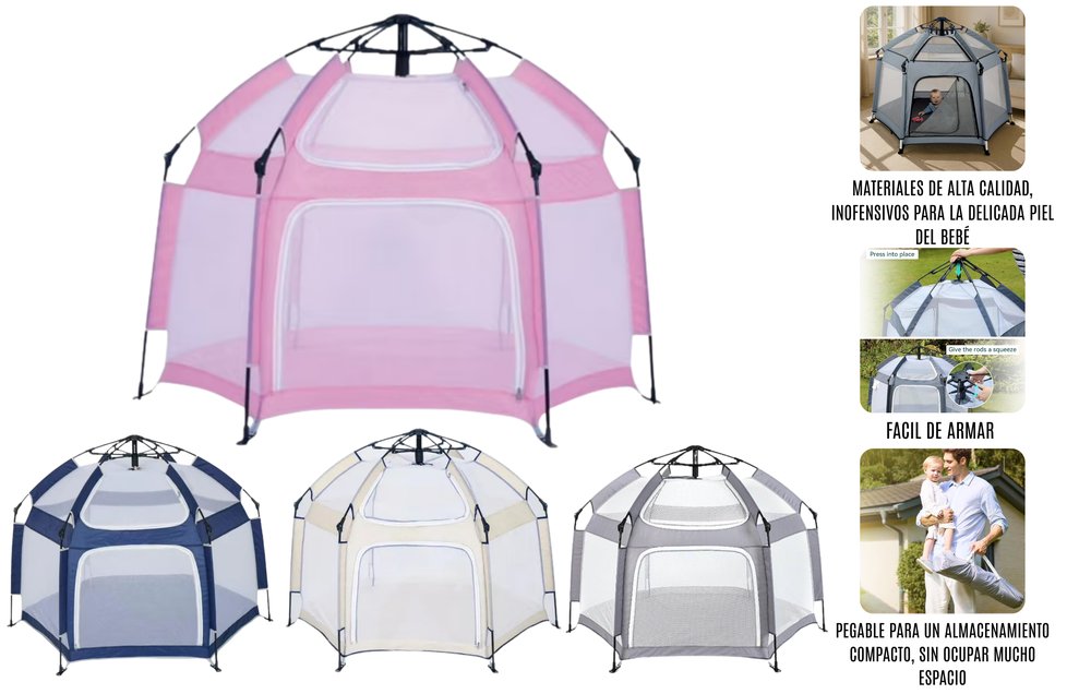 Corral Portátil de Seguridad Hexagonal para Bebés